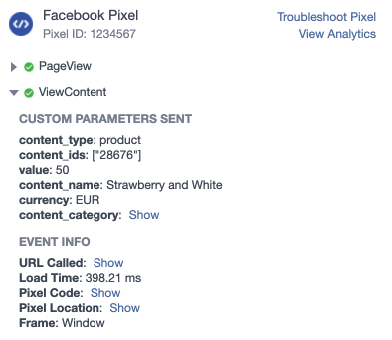 Facebook pixel variant (child) product WooCommerce