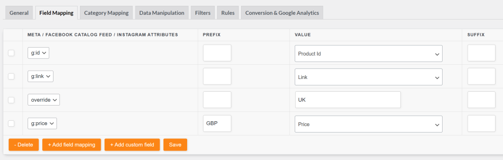 Facebook Country And Language Override Field Mapping - AdTribes