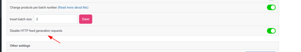 Disable HTTP Feed Generation Requests Option - AdTribes