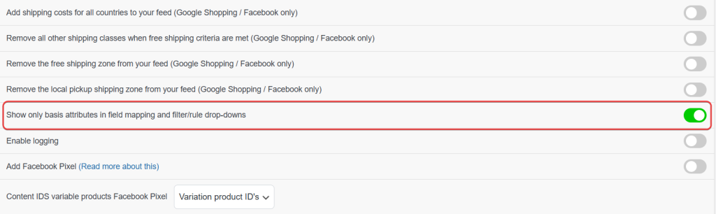 Show Only Basis Attribute Option - AdTribes