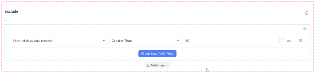 Filter to Include Products Created within the last 30 days - AdTribes