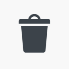 A garbage can symbol, symbolizing deletion