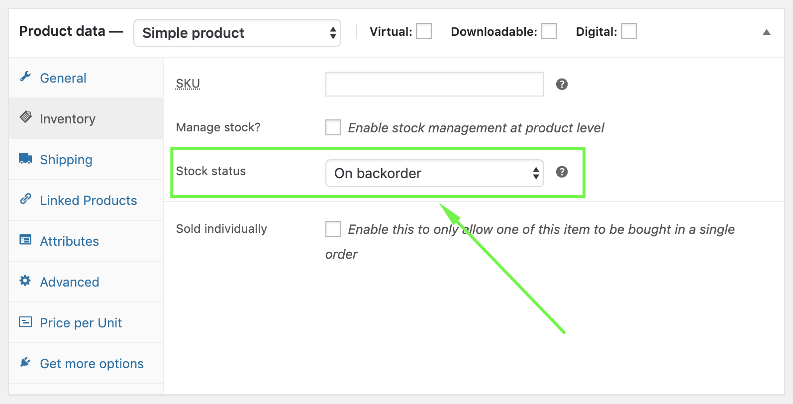 Changing “on backorder” to “in stock” in your product feed AdTribes.io