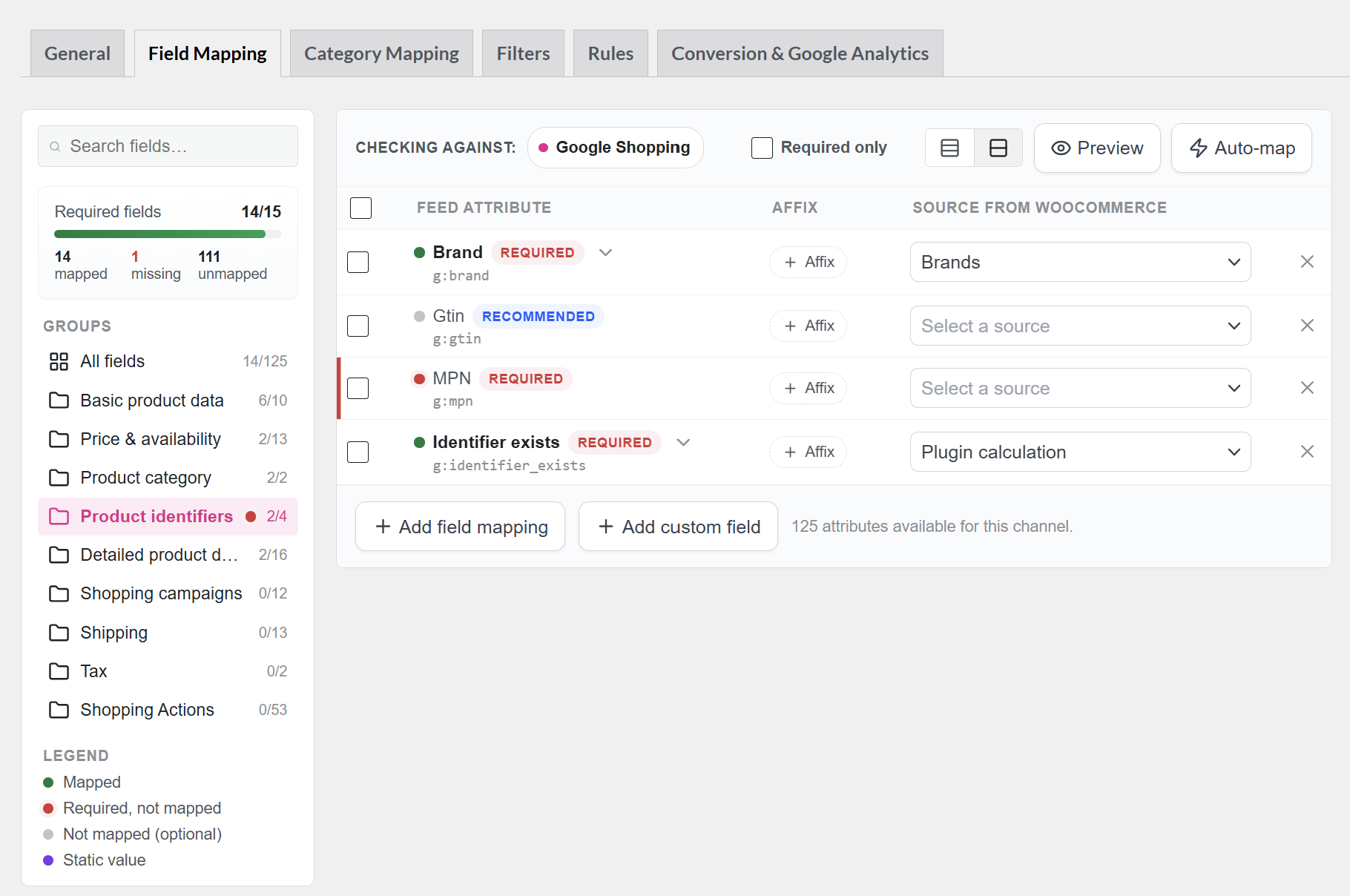 Compliant WooCommerce Product Feed