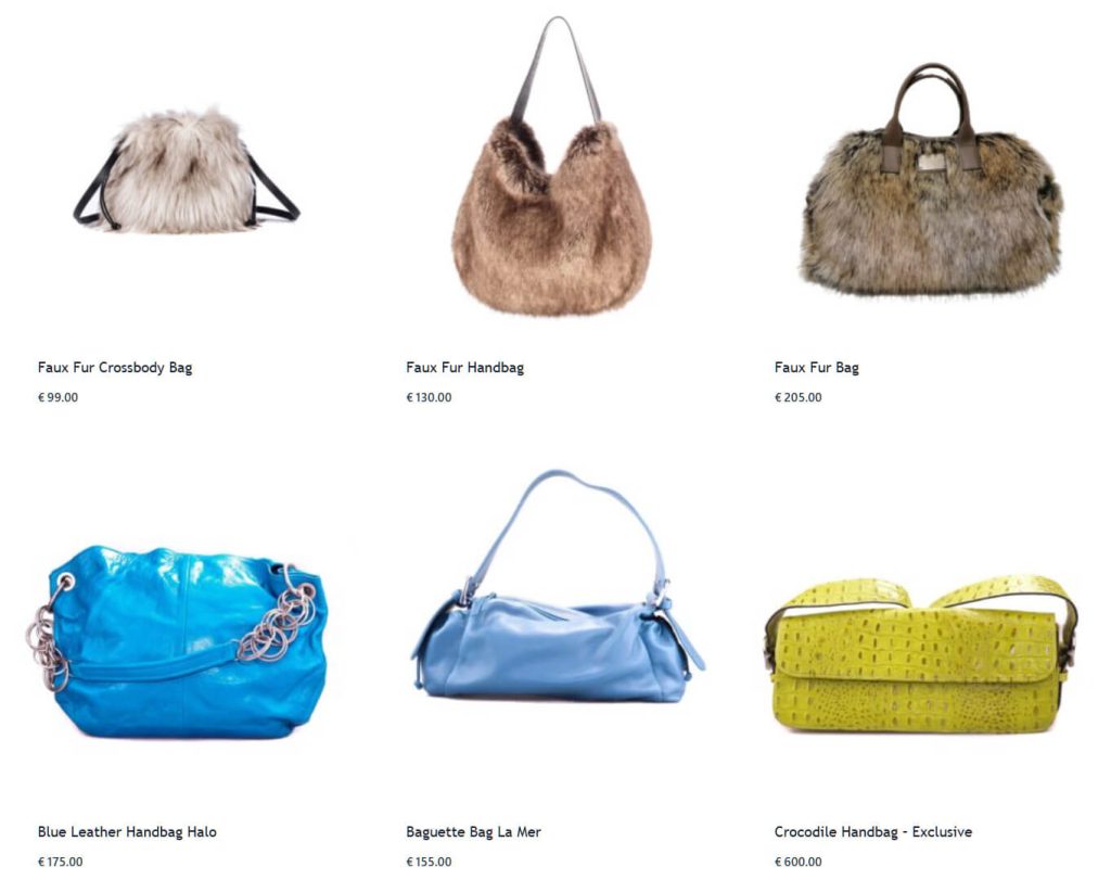 six different types of handbags 